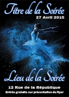 Modèle du flyer Ballet