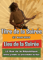 Modèle du flyer Reggae