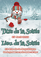 Modèle du flyer Bonhomme de Neige