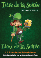 Modèle du flyer Saint Patrick