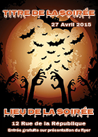 Modèle du flyer Zombies